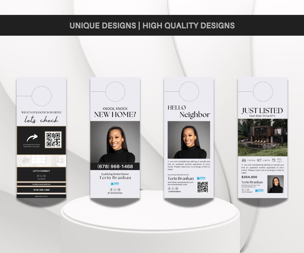 Real Estate Door Hangers | Door Hanger Bundle | Real Estate Farming ...