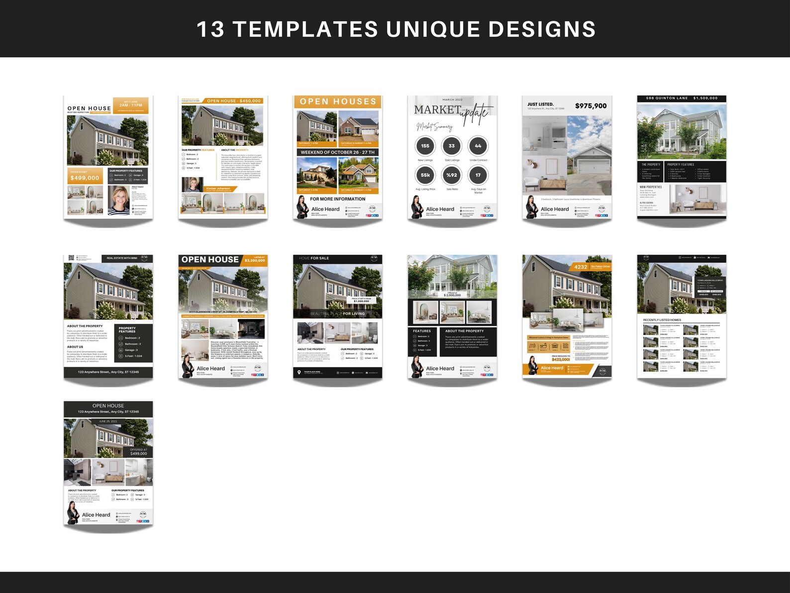 Premium Designs Real Estate Flyer Bundle | Realtor Flyer Templates ...