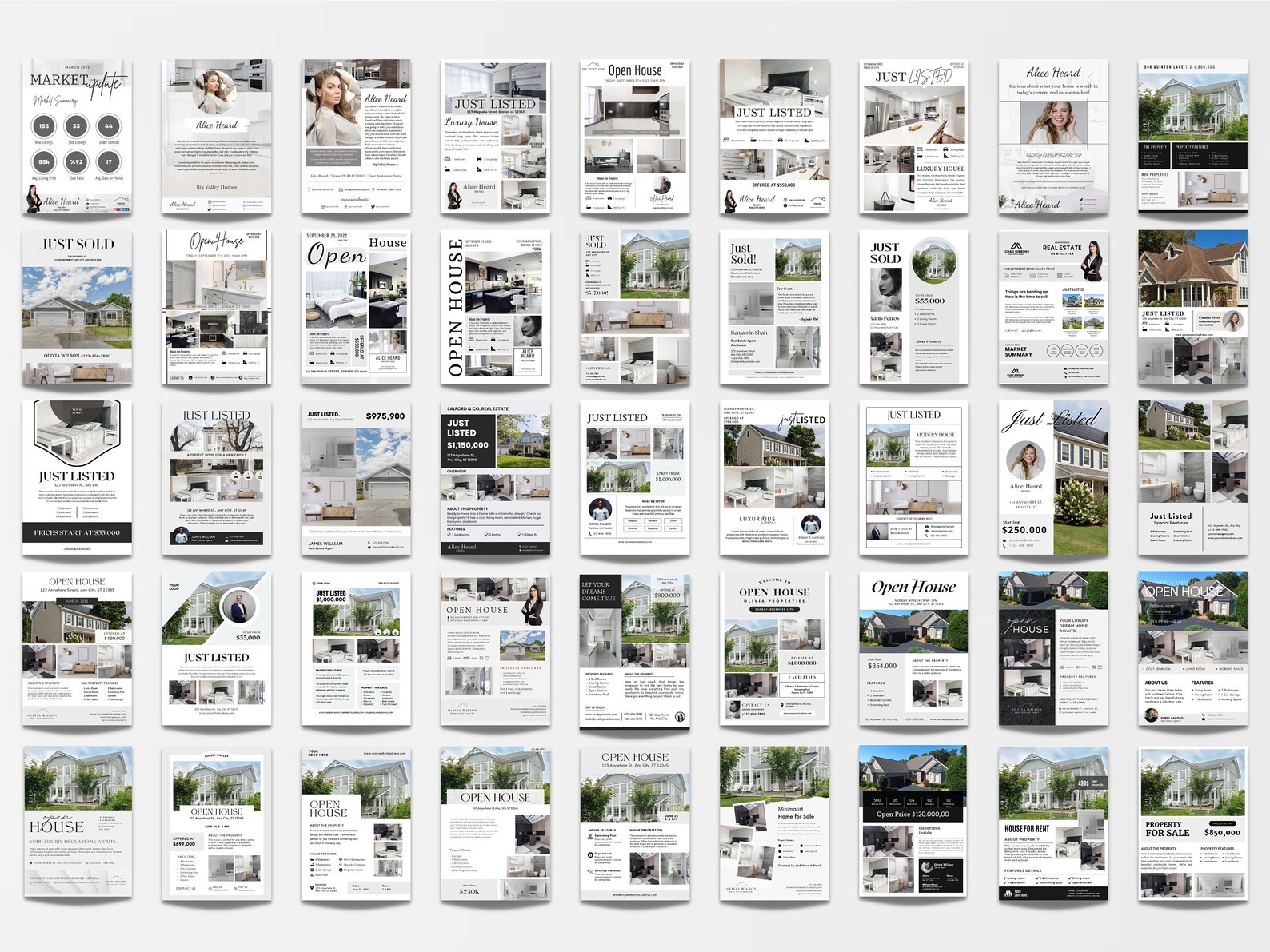 Real Flyers Real Estate Flyers Bundle | Realtor Flyer Templates | Real Estate ...