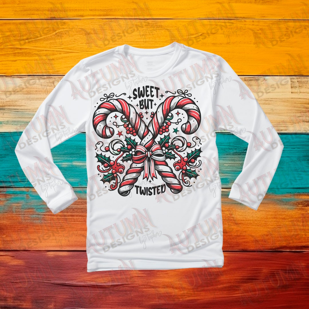 Candy Cane Humor Christmas Design Sweet and Twisted, Printable