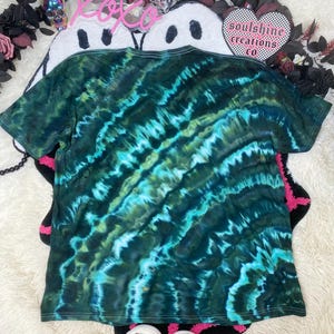 Malachite Ripple Geode Ice Dye Shirt , Tie Dye Trendy Tee, Festival Fashion, Vacation, Earth Tones, Unisex T-shirt image 2
