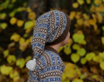 Norwegian Tusse Hat Knitting, Long Pointy Hat (PDF Pattern)