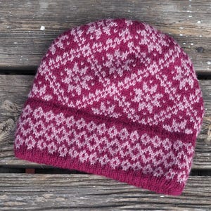 West of the Moon Hat Knitting Pattern: Norwegian Selbu Star Design (PDF Pattern)