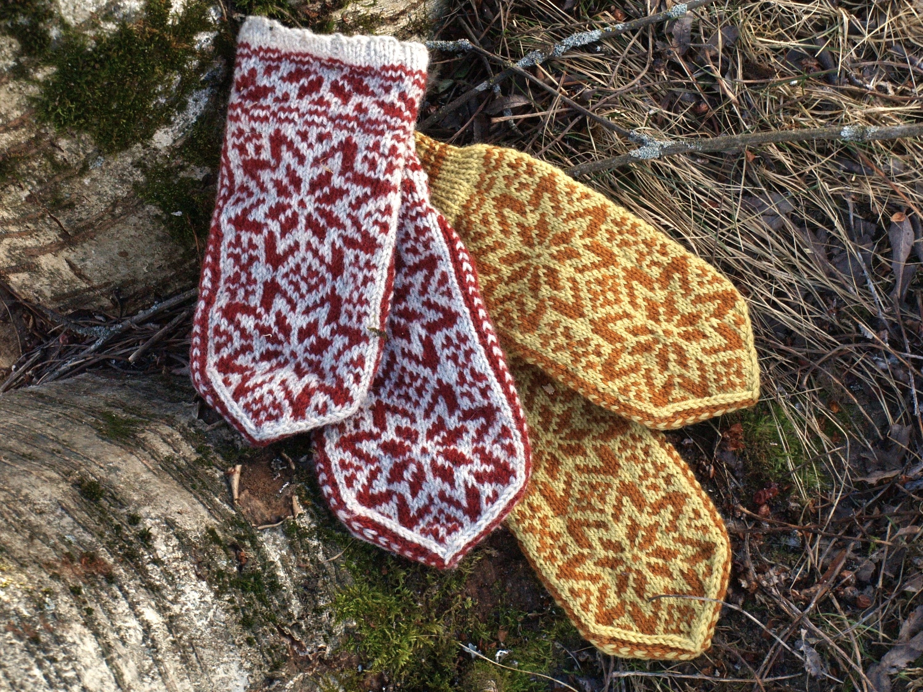 Fjellsol Mittens Knitting Pattern: Norwegian Selbu Star Design (PDF ...
