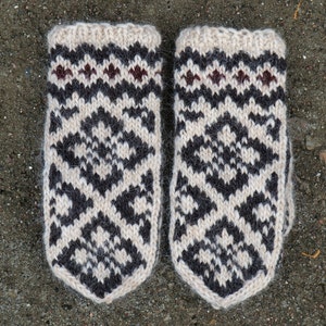 KNITTING PATTERN *Polaris mittens* pattern for thick and toasty knitted mittens