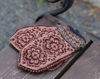 KNITTING PATTERN *Vaarsol mittens* pattern for Norwegian knitted mittens