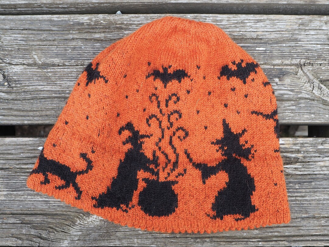 KNITTING PATTERN the Black Cauldron Hat Pattern for Knitted Witch Hat