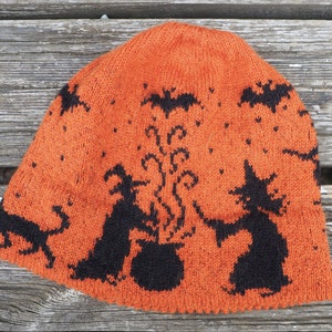 Witch Hat Knitting Pattern: Halloween Cauldron Design (PDF Pattern)