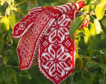 KNITTING PATTERN *Turi mittens* pattern for Norwegian knitted mittens