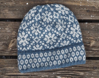 Frost Hat Knitting Pattern: Norwegian Winter Design (PDF Pattern)