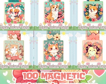 100 Magnetic Bookmark Designs (Ready to Print)