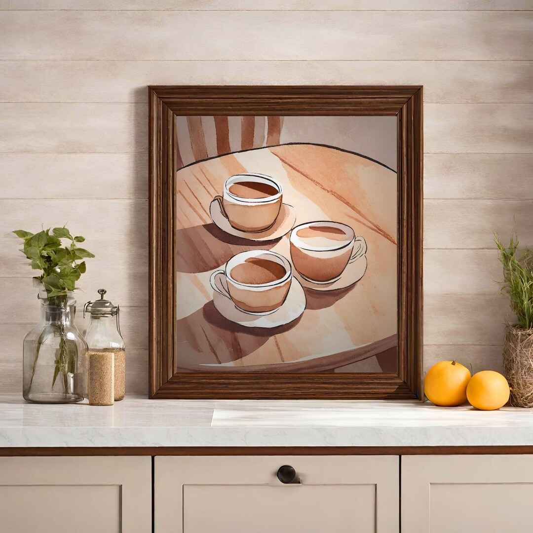 Coffee Wall Art, Coffee Painting, Coffee Art, Coffee Decor, Printable