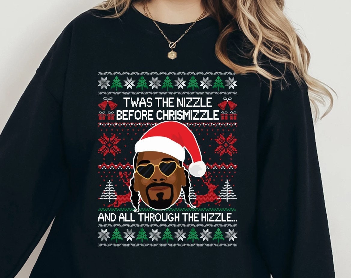 Funny Cute Ugly Christmas Sweater, Ugly Christmas Sweater Snoop Dogg