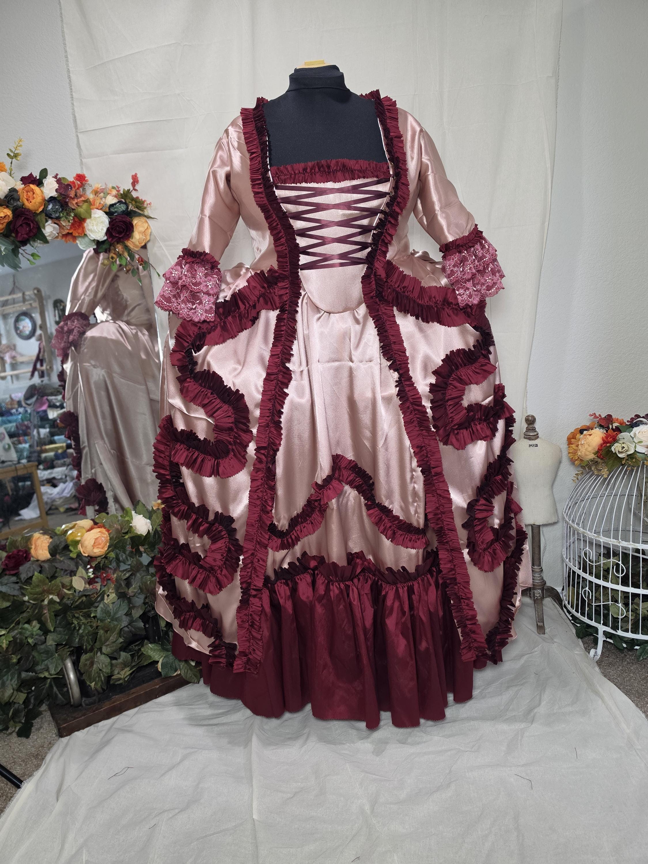 modern sack back dress Sack-back Polonaise Gown and Petticoat