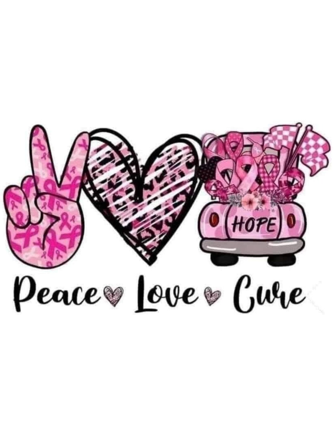 Peace Love Cure Svg Png Hope Svg Png Breast Cancer Svg Png - Etsy