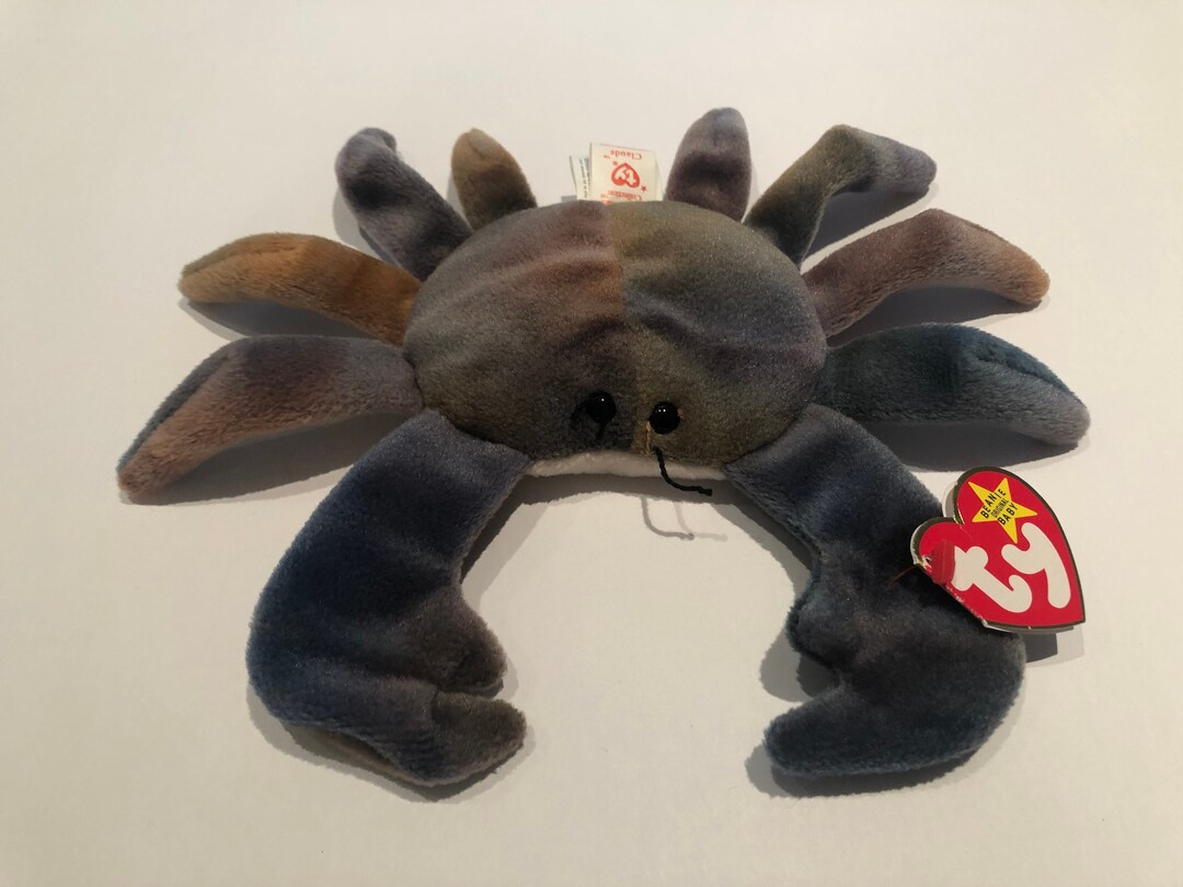 Ty Beanie Baby Rare Sewing Error Claude the Crab 1996 Etsy