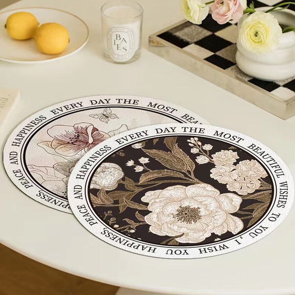 Leather Placemats Etsy