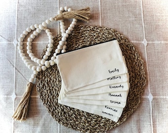 Custom Personalized Canvas Bag for Bridal Party, Bridesmaids Gifts, Bachelorette, Reunion, Events, Gifts - 8" x 5"