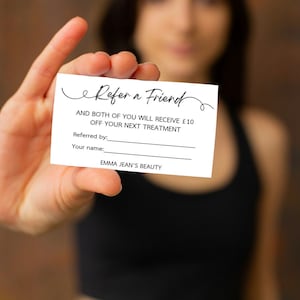Cartes modifiables et imprimables de parrainage, 10 cartes par page, édition sur Canva (utilisation gratuite), téléchargement immédiat