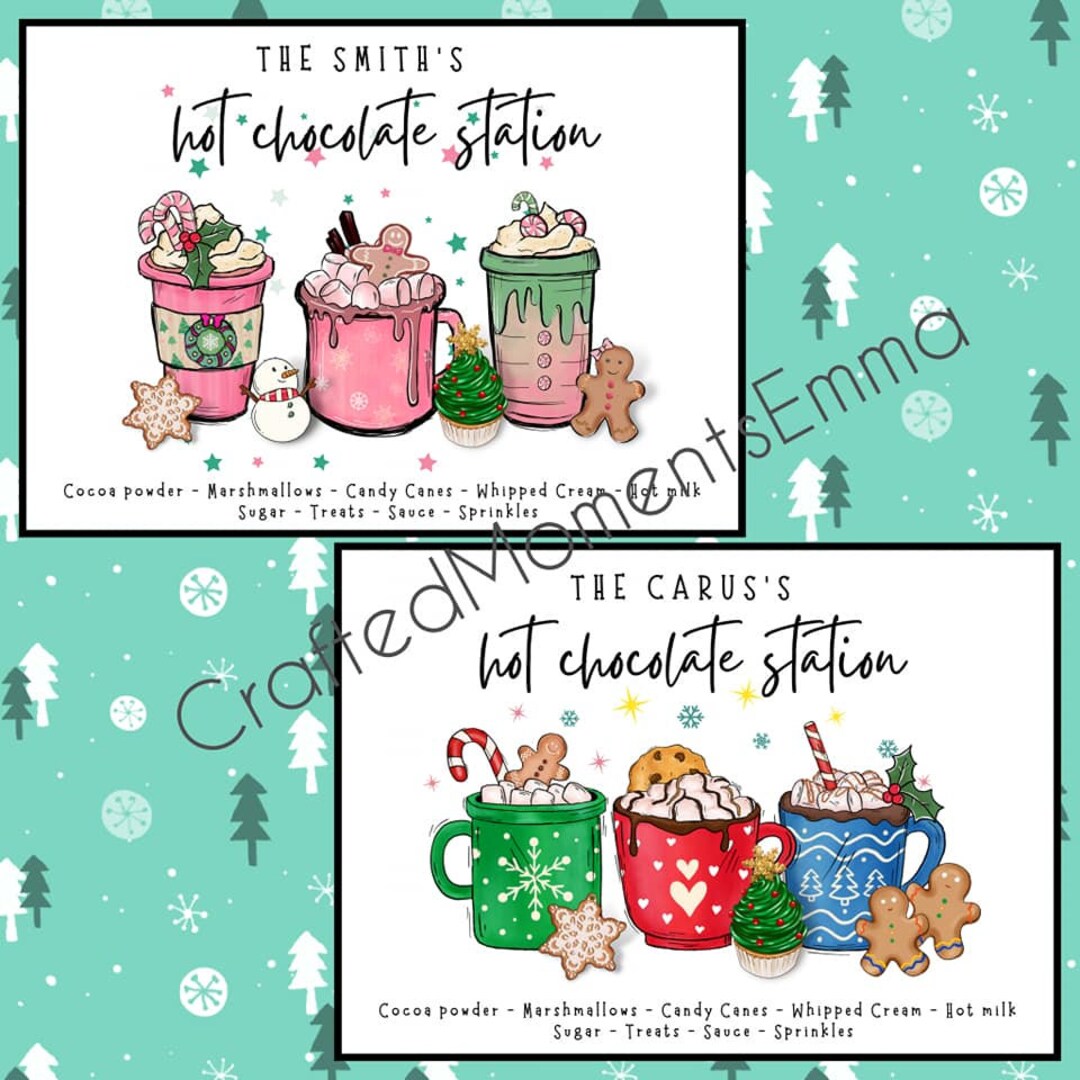 Editable and Printable Hot Chocolate Station Sign, Hot Chocolate ...