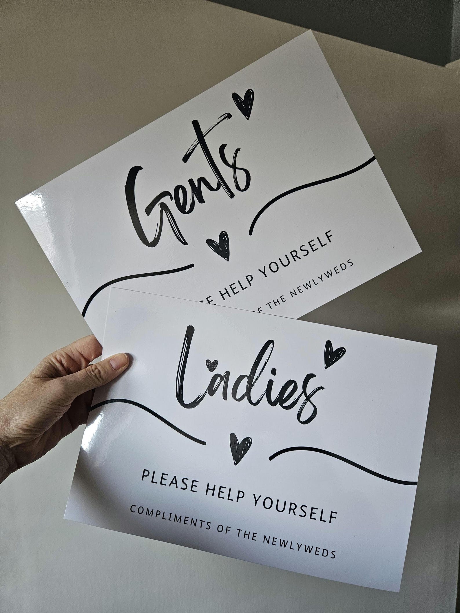 Toileties Sign Printable Bathroom Basket Sign for Wedding Guests, Ladies and Gents ...