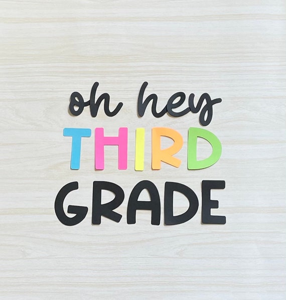 Back to School Bulletin Board Kit - Custom Grade Bright Colors - Pre-Made Bulletin Board Set - Ready Made Letters - Modern Classroom Decor