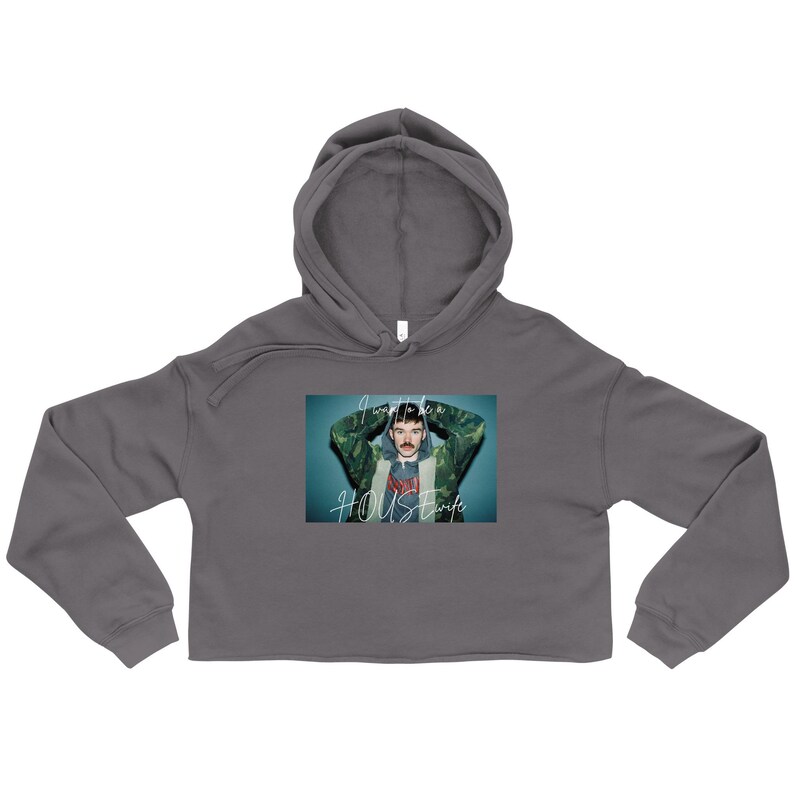 Dom Dolla "I Want to Be a Housewife" EDM Meme Petite Crop Hoodie