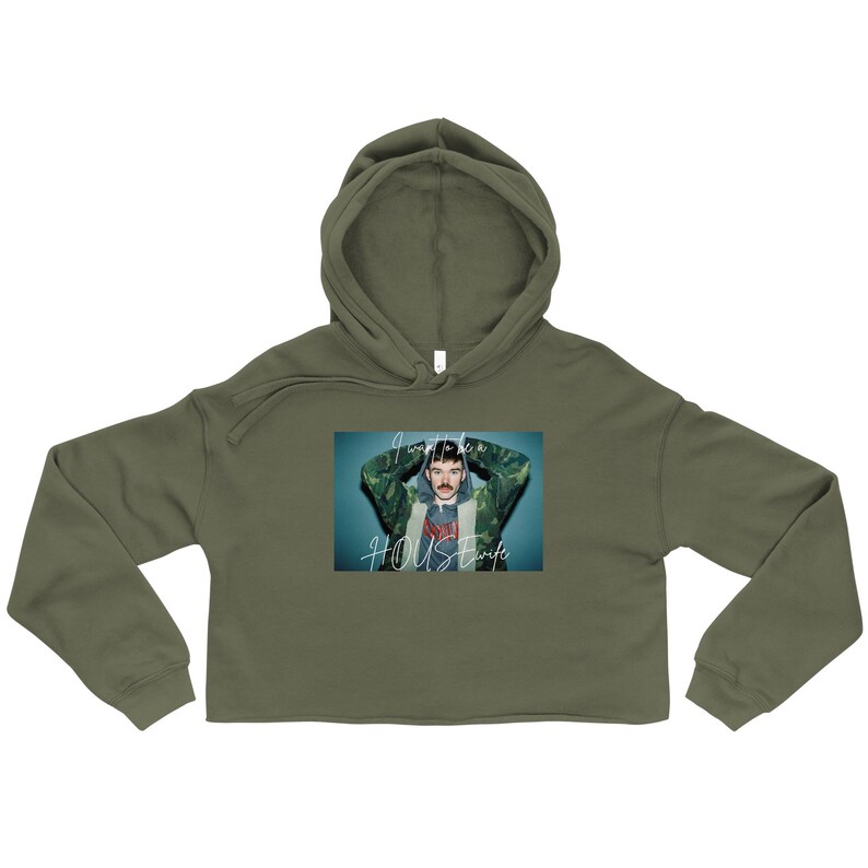Dom Dolla "I Want to Be a Housewife" EDM Meme Petite Crop Hoodie