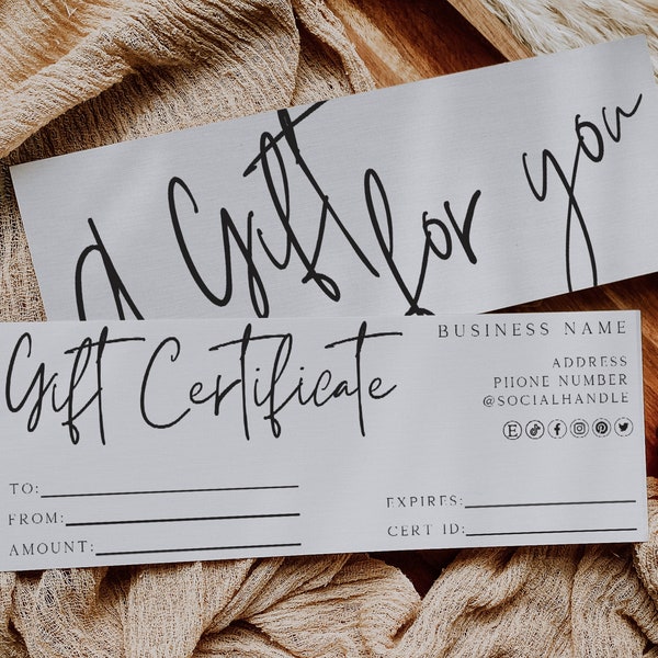 Gift Certificate Template, Printable Gift Voucher, Editable Gift Certificate, Printable Gift Card, Coupon Marketing Certificate, Spa voucher