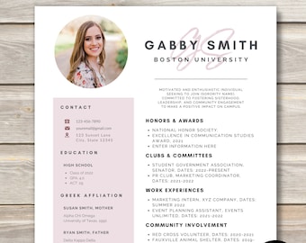 Pink Sorority Resume Template Etsy, Easy to Edit Sorority Resume Template, Sorority Rush and Cover Letter, Unique Sorority Recruitment Pack