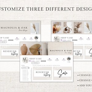 Minimal Etsy Shop Graphic Bundle, Etsy Banner Canva Template, DIY Etsy ...