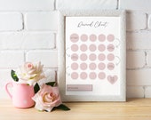 Printable Adult Reward Chart Pink Behavior Chart Daily Chore - Etsy