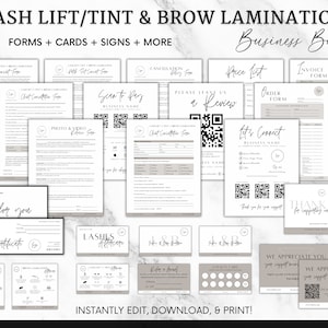 Lash Lift and Tint Forms, Brow Lamination Forms, Esthetician Forms Bundle, Lash Business Templates, Editable Lash Consent and Client Intake