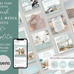 Airbnb Instagram Post Template, Editable VRBO Social Media Template, Short Term Rental Instagram Template, Vacation Rental Instagram Posts
