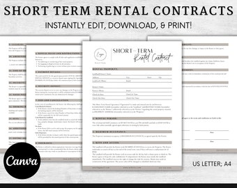 Airbnb Rental Agreement Contract Short Term Rental Agreement Contract House Rental Services Agreement Template Landlord Form Lease Agreement