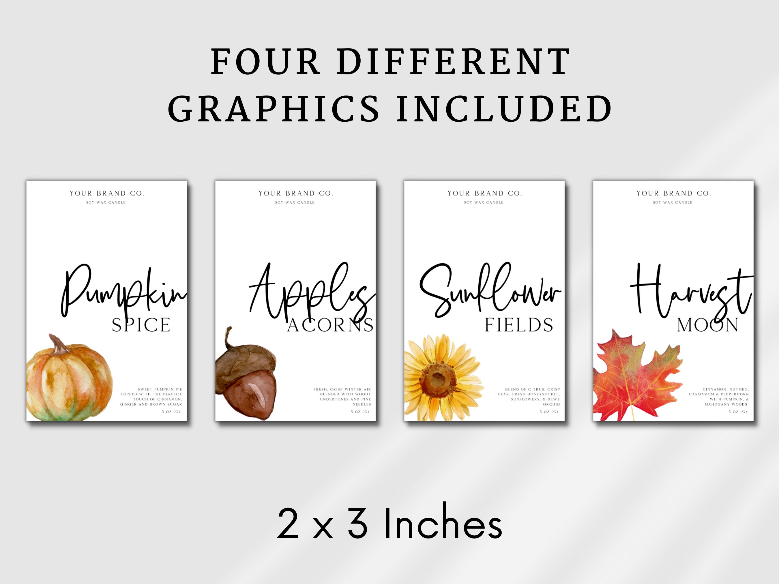 Customizeable Fall Labels Fall Wax Melt Label Template Canva Editable Snap-bar Clamshell Label ...