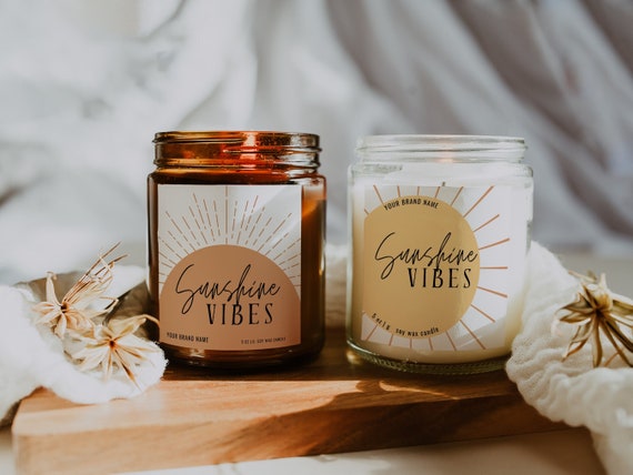 Custom on sale candle labels