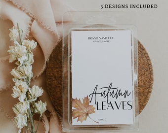 Fall Wax Melt Label Template Editable Canva, Custom Wax Melt Label Template, Printable DIY Wax Tart Label Design, Wax Melt Sticker Label