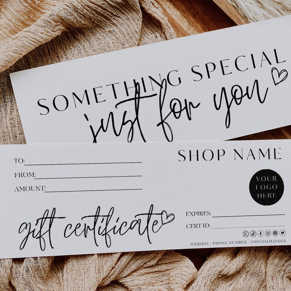 Gift Certificate Template, Printable Gift Voucher, Editable Gift Certificate, Printable Gift Card, Coupon Marketing Certificate, spa voucher