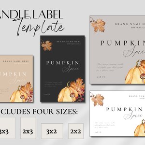 Fall Candle Label Template Editable Candle Label Design Customizable ...