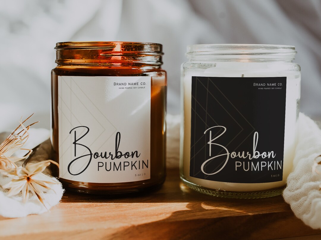 Printable Candle Labels Template, Modern Candle Label Design