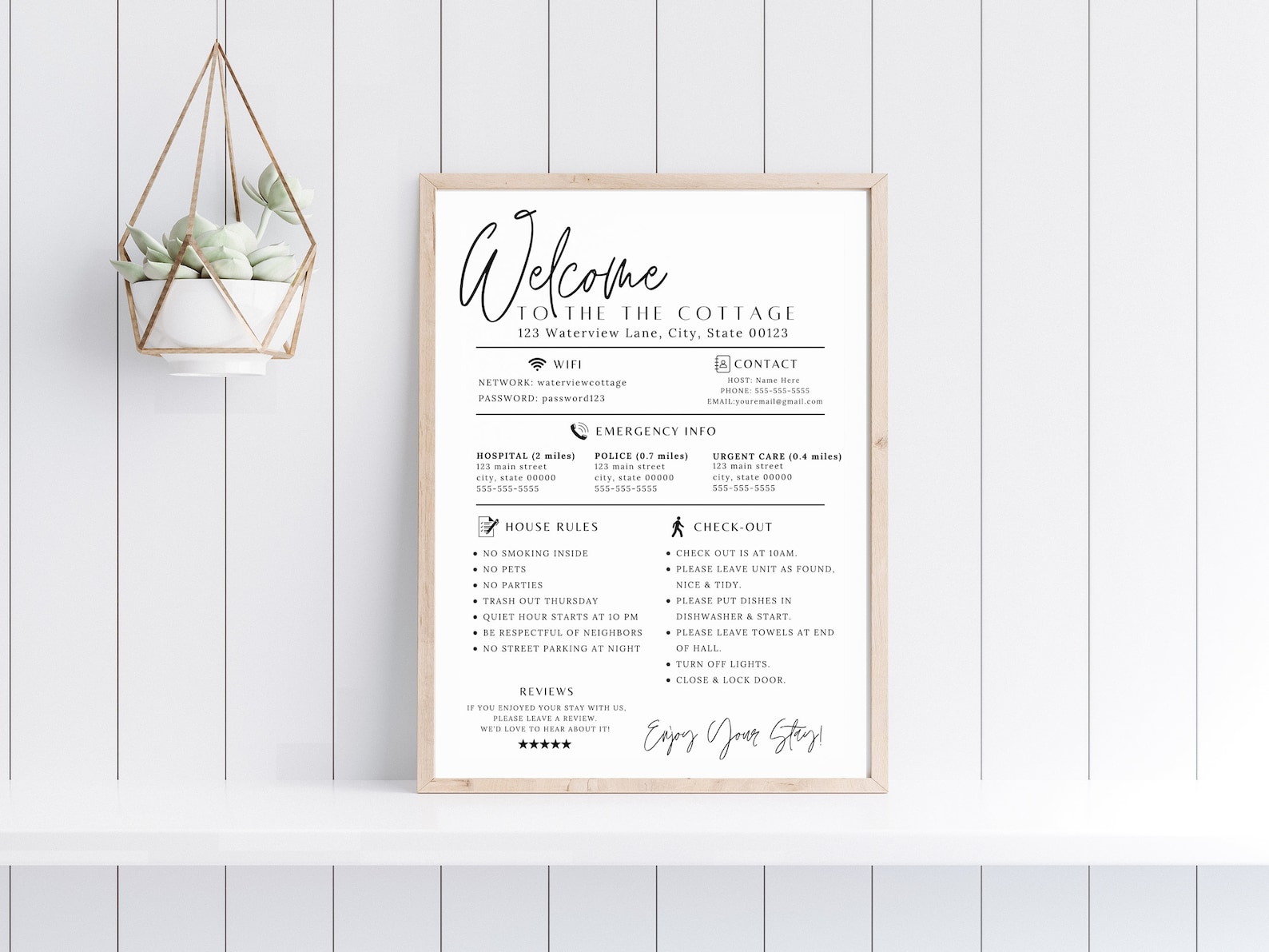 Welcome Sign for Airbnb Hosts Welcome Sign for Airbnb Hosts