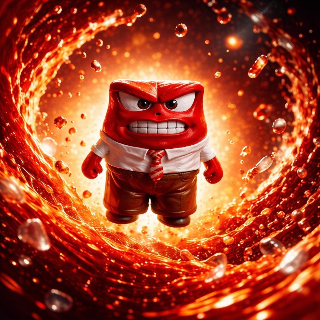 Red Emotion Fiery Red Emotion Handmade Figurine-anger-inspired Mood Decor-whimsical ...