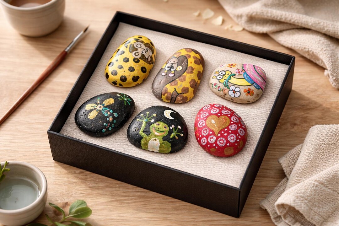 Paintable Decorative Rocks Decorative Painted Stones: Painted Garden Rocks, Nature Art Decor ...