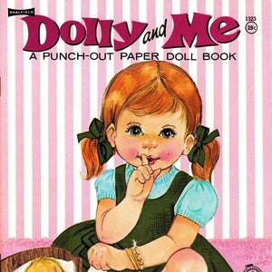 Conjunto de bonecas de papel vintage Dolly e eu 1969 PDF para impressão Download digital instantâneo Kitsch Cute Little Girl e sua boneca de brinquedo Clip Art