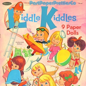 Vintage Liddle Kiddles 9 Paper Dolls Book 1967 PDF para impressão Download digital instantâneo Bonecas de brinquedo de infância fofas Conjunto de clipes de arte