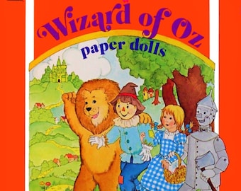 Vintage Paper Dolls The Wizard Of Oz 1976 PDF Printable Instant Digital Download Fun Dorothy and Friends Clip Art