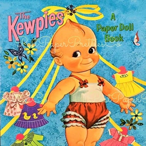 Vintage Paper Dolls The Kewpies Book Retro 1963 afdrukbare pdf Instant digitale download Cutie Cupies Clip Art JPEG