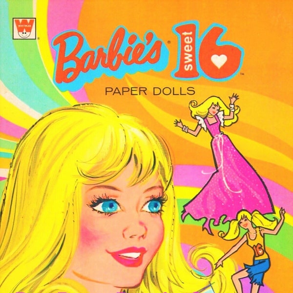 Vintage Paper Dolls Barbie Sweet 16 1974 Printable PDF Instant Digital Download 80s Eighties Fashions 11.5 Inch Teen Doll Z1