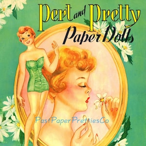 Bonecas de papel vintage Pert e Pretty c. 1954 PDF para impressão Download digital instantâneo 3 Pretty Ladies Clip Art